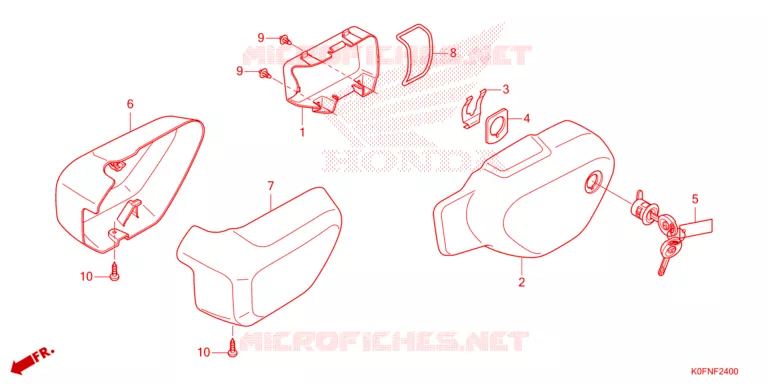 COUVERCLE LATERAL Honda MOTO 125 MONKEY 2023  Z125MAP