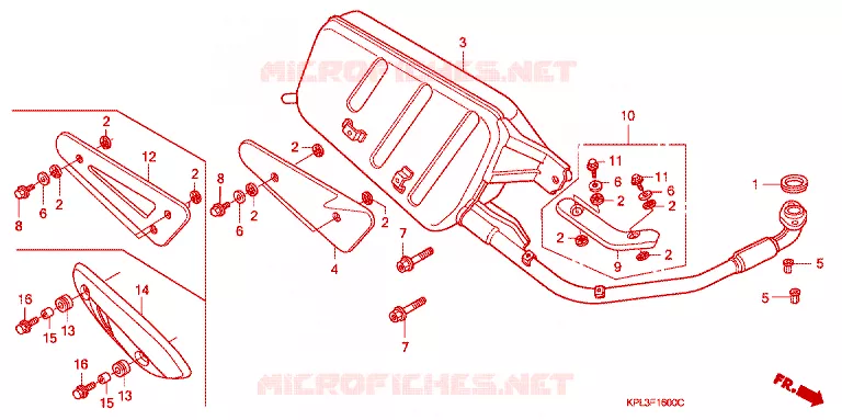 SILENCIEUX D'ECHAPPEMENT Honda SCOOTER 110 ACTIVA 2012  SCV110B