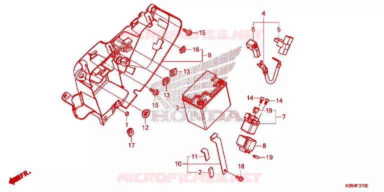 BATTERIE Honda MOTO 250 CRF 2021  CRF250FM