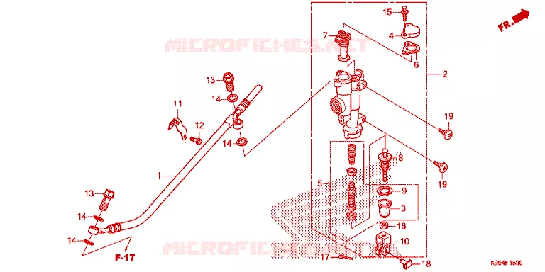 MAITRE CYLINDRE DE FREIN ARRIERE Honda MOTO 250 CRF 2021  CRF250FM