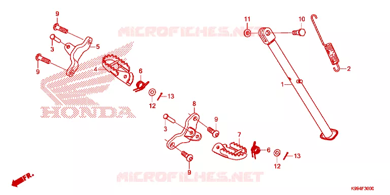REPOSE PIED - BEQUILLE Honda MOTO 250 CRF 2021  CRF250FM