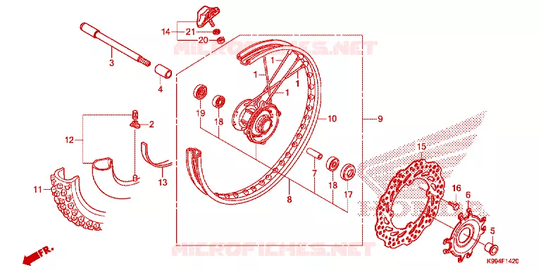 ROUE AVANT Honda MOTO 250 CRF 2021  CRF250FM