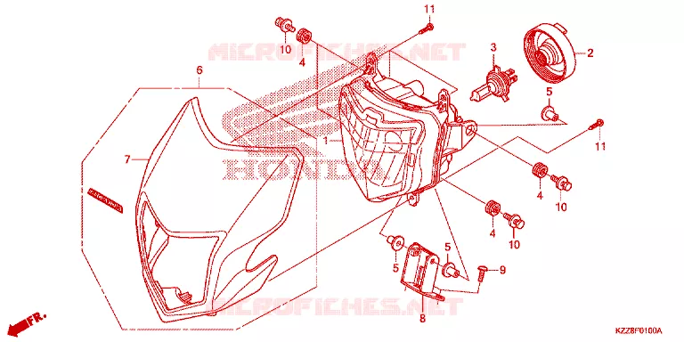 PHARE Honda MOTO 250 CRF 2013  CRF250LD