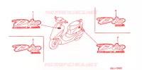 AUTOCOLLANTS pour Honda 50 LIVE DIO ZX de 1997