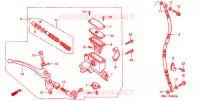 MAITRE CYLINDRE DE FREIN AVANT pour Honda 50 LIVE DIO ZX SPECIAL de 1997