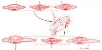 AUTOCOLLANTS pour Honda TACT 50 STAND-UP de 1994