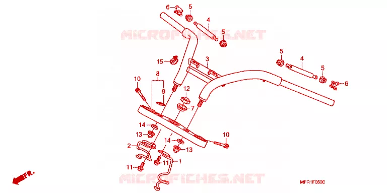 GUIDON - TE DE FOURCHE Honda MOTO 1300 VT 2011  VT1300CXB
