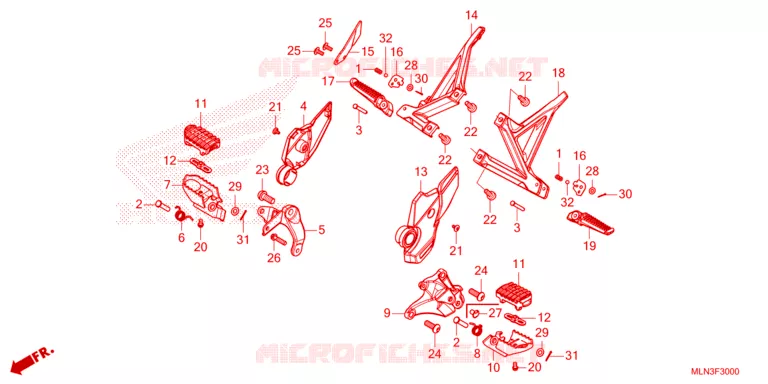 REPOSE PIED Honda MOTO 1100 AFRICA-TWIN 2024  CRF1100DR