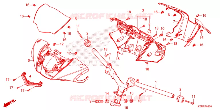 GUIDON - CARENAGE Honda SCOOTER 150 SH 2024  SH150AD3R