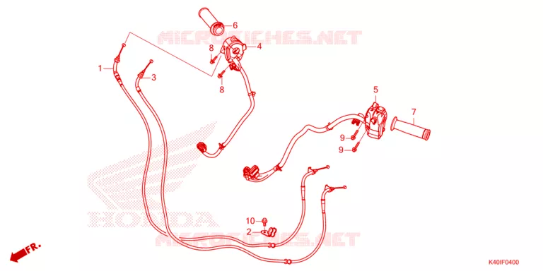 COMMODO - LEVIER - CABLE Honda SCOOTER 125 FORZA 2023  NSS125ADR_4ED