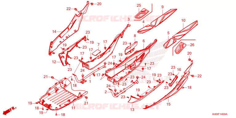 MARCHE PIEDS Honda SCOOTER 125 FORZA 2023  NSS125ADR_4ED