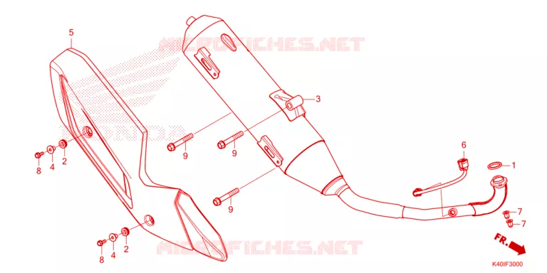 SILENCIEUX D'ECHAPPEMENT Honda SCOOTER 125 FORZA 2024  NSS125ADR