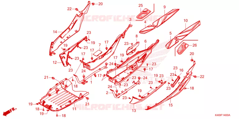 MARCHE PIEDS Honda SCOOTER 125 FORZA 2024  NSS125ADR