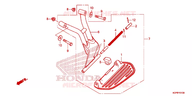 REPOSE PIED Honda SCOOTER 110 DIO 2023  SCV110P
