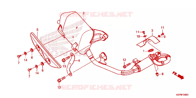 SILENCIEUX D'ECHAPPEMENT Honda SCOOTER 110 DIO 2023  SCV110P