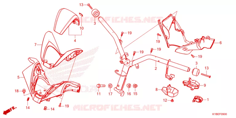 GUIDON - CARENAGE Honda SCOOTER 350 FORZA 2024  NSS350AR