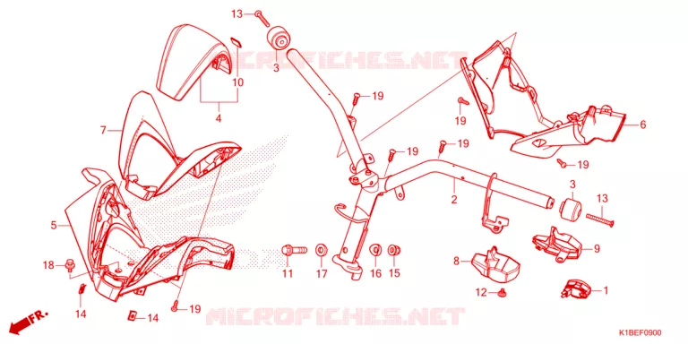 GUIDON - CARENAGE Honda SCOOTER 350 FORZA 2024  NSS350AR