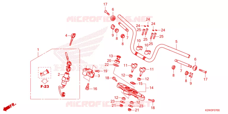 GUIDON - TE DE FOURCHE Honda MOTO 125 DAX 2024  ST125AP