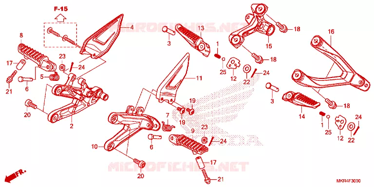 REPOSE PIED Honda MOTO 1000 CBR 2023  CBR1000SPP