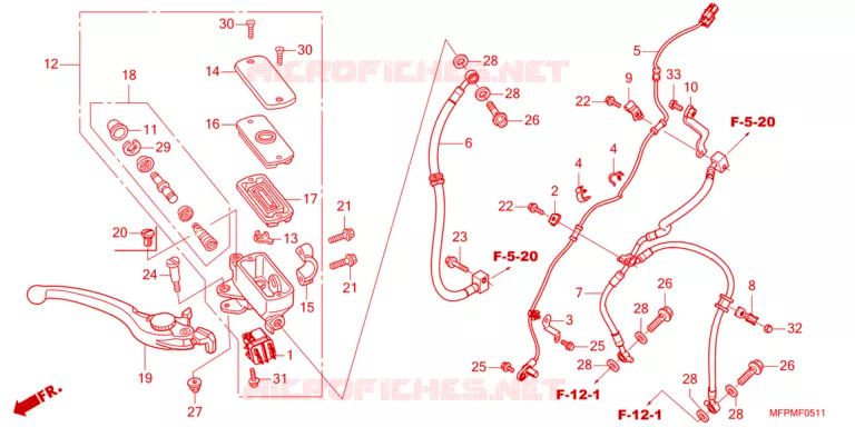MAITRE CYLINDRE DE FREIN AVANT Honda MOTO 1300 CB 2021  CB1300SPP