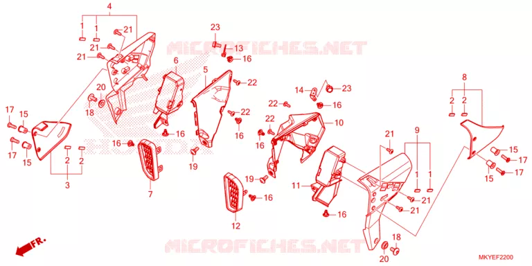 OUIES DE RADIATEUR Honda MOTO 650 CB 2024  CB650RAR
