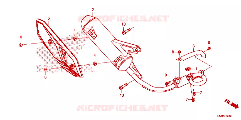 SILENCIEUX D'ECHAPPEMENT Honda SCOOTER 110 BEAT 2021  ACH110CBFN_MA