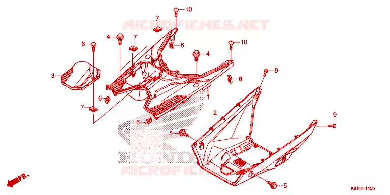 MARCHE PIEDS Honda SCOOTER 110 BEAT 2018  ACH110CSFJ