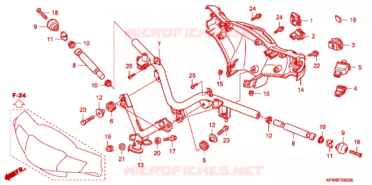 GUIDON - CARENAGE Honda MOTO 125 DREAM 2006  AND125M6