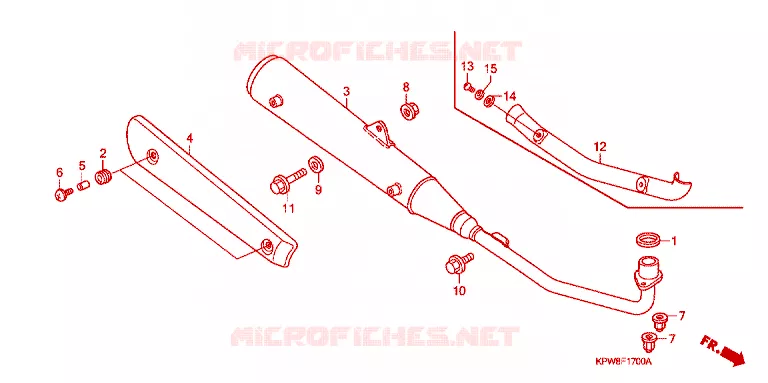 SILENCIEUX D'ECHAPPEMENT Honda MOTO 125 DREAM 2007  AND125M7