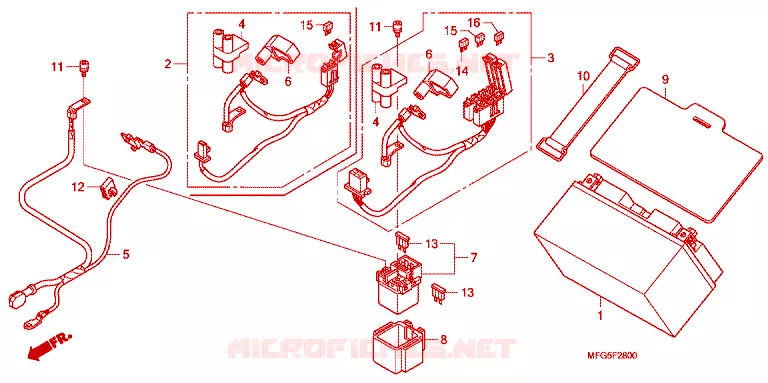 BATTERIE Honda MOTO 600 HORNET 2008  CB600F8_BR