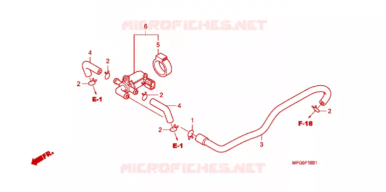 VALVE DE COMMANDE D'INJECTION D'AIR Honda MOTO 600 HORNET 2014  CB600FAE_BR