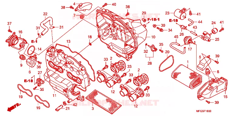 FILTRE A AIR Honda MOTO 600 HORNET 2012  CB600FC_BR
