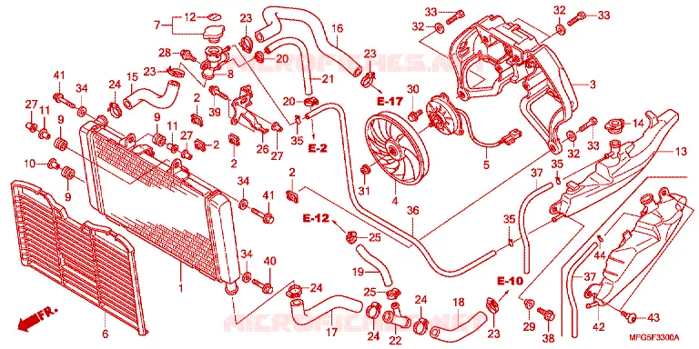 RADIATEUR Honda MOTO 600 HORNET 2012  CB600FC_BR