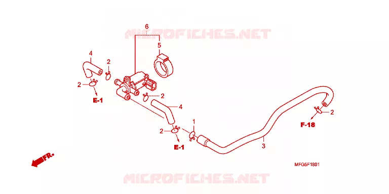 VALVE DE COMMANDE D'INJECTION D'AIR Honda MOTO 600 HORNET 2012  CB600FC_BR