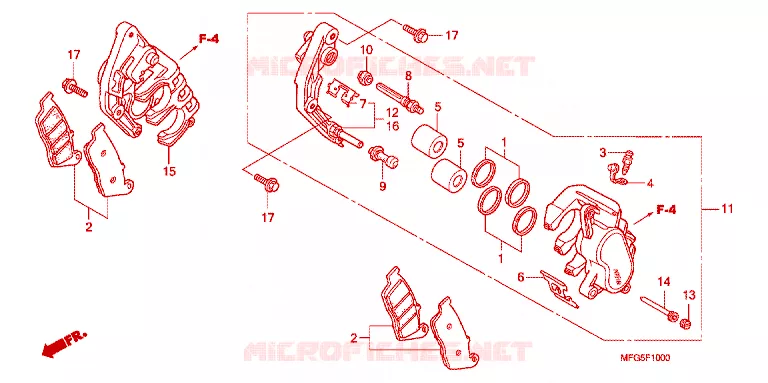 ETRIER DE FREIN AVANT Honda MOTO 600 HORNET 2013  CB600FD_BR