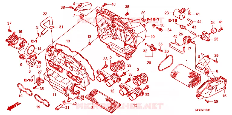 FILTRE A AIR Honda MOTO 600 HORNET 2013  CB600FD_BR
