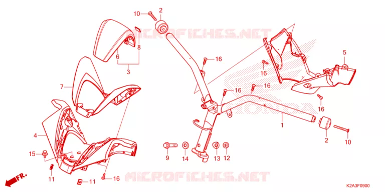 GUIDON - CARENAGE Honda SCOOTER 250 FORZA 2023  NSS250AP