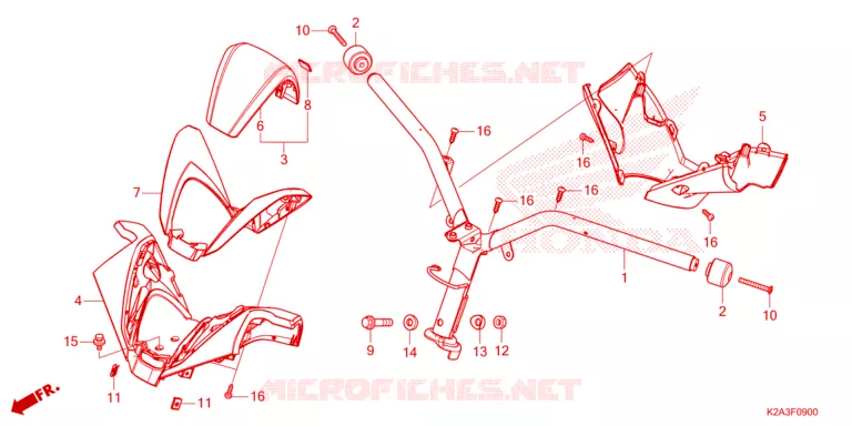 GUIDON - CARENAGE Honda SCOOTER 250 FORZA 2024  NSS250AP