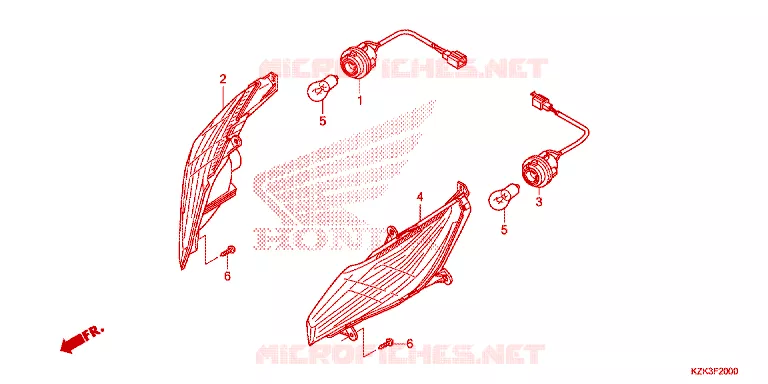 CLIGNOTANT AVANT Honda SCOOTER 110 DIO 2018  SCV110FH