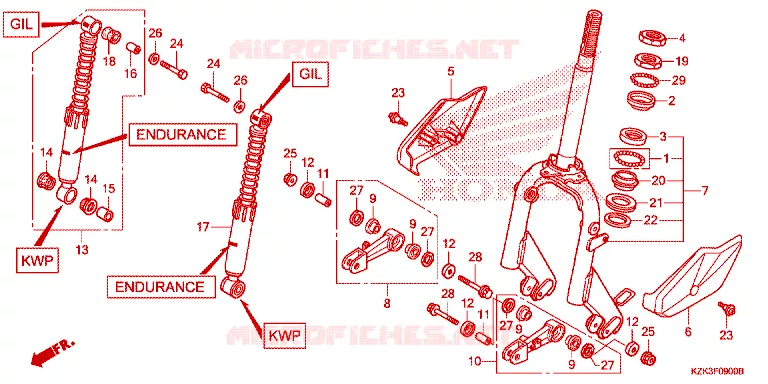 FOURCHE Honda SCOOTER 110 DIO 2019  SCV110FH