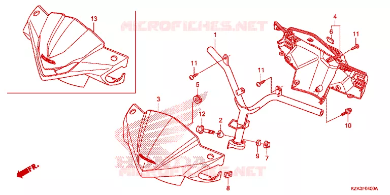 GUIDON - CARENAGE Honda SCOOTER 110 DIO 2019  SCV110FH