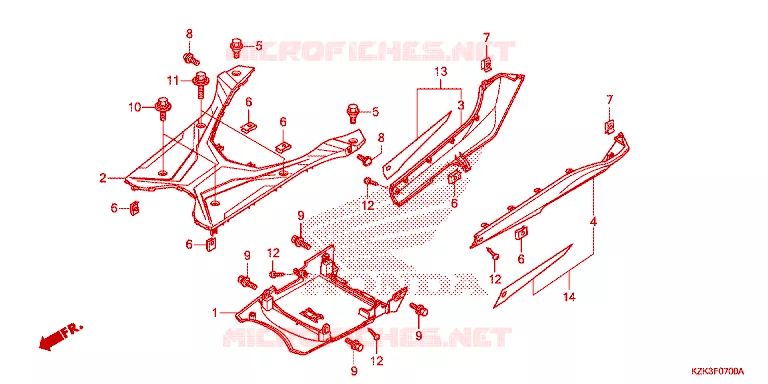 MARCHE PIEDS Honda SCOOTER 110 DIO 2018  SCV110FH