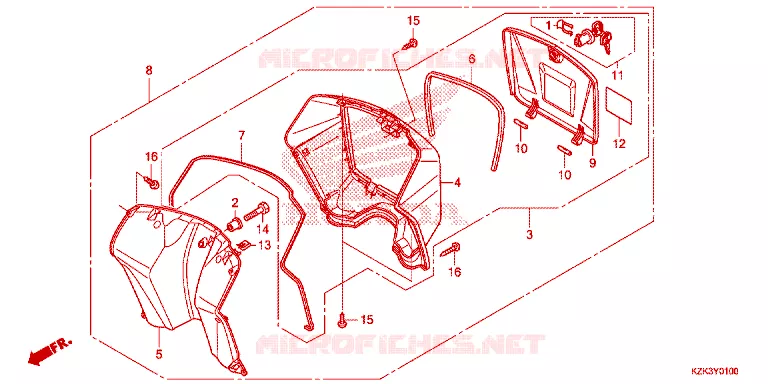 PROTEGE JAMBES Honda SCOOTER 110 DIO 2017  SCV110FH