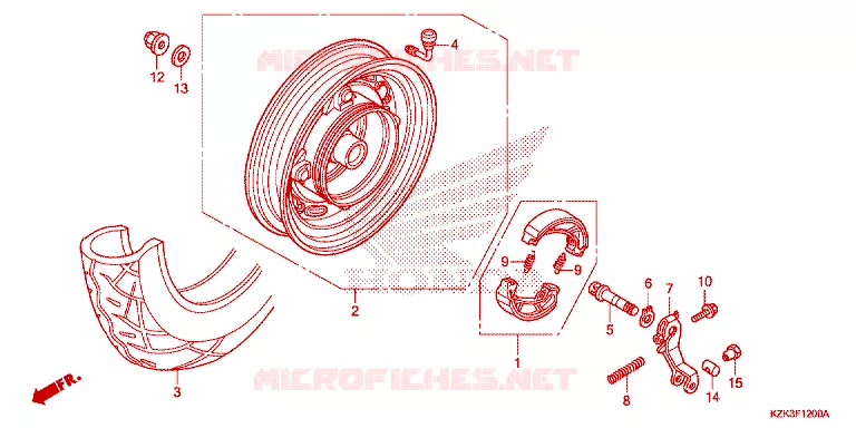 ROUE ARRIERE Honda SCOOTER 110 DIO 2019  SCV110FH