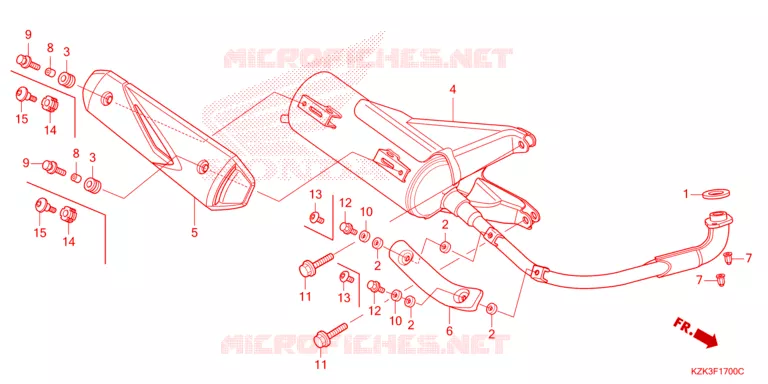 SILENCIEUX D'ECHAPPEMENT Honda SCOOTER 110 DIO 2017  SCV110FH