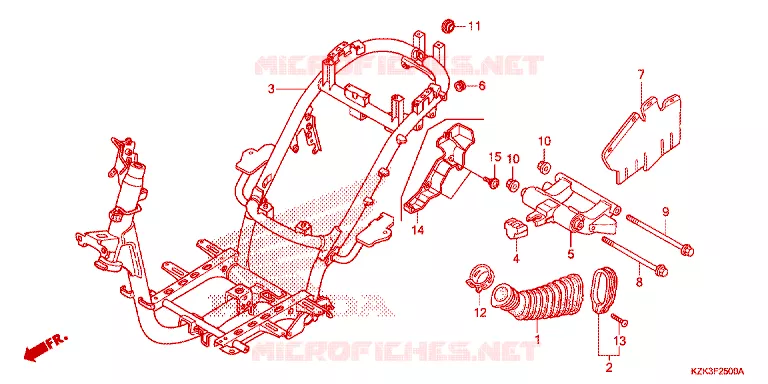 CADRE Honda SCOOTER 110 DIO 2020  SCV110FH