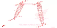 AMORTISSEUR AVANT pour Honda PIONEER 1000-6 DELUXE CREW de 2024