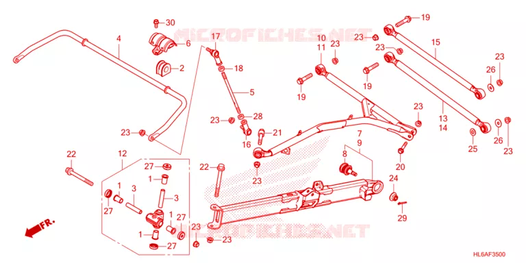 TRIANGLES - BARRE ANTI ROULIS Honda ATV 1000 TALON 2024  SXS1000S2RR