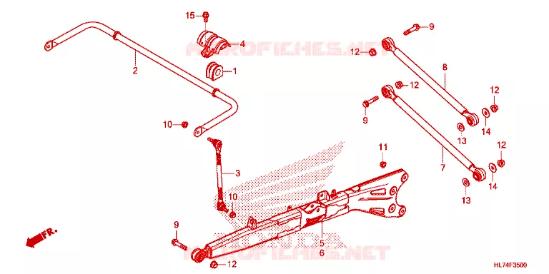 TRIANGLES - BARRE ANTI ROULIS Honda ATV 1000 TALON 2024  SXS1000S4XR