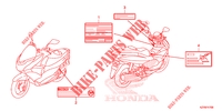 ETIQUETTE DE PRECAUTIONS pour Honda PCX 150 E de 2015